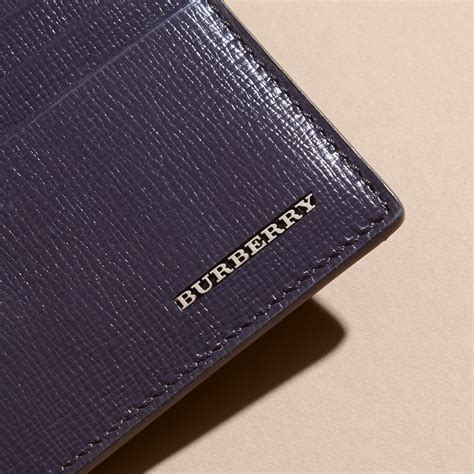 burberry london leather card case navy|Burberry Navy London Leather Money Clip Card Case.